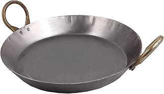 Heavy Base Iron Flat Kadai/Fry Pan for Making jalebi, dal tadka, 11 Inches,310 cm Original Iron/loha (Medium) color silver