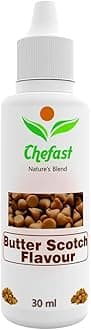 Chefast Butter Scotch Flavour Baking Essence for Cake, Ice-Cream, Chocolates, Milkshakes- 30ML ( Use 2-3 Drops Essence for 250 Grm Cake)