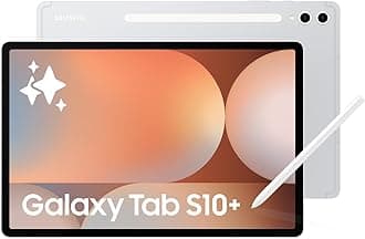 Samsung Galaxy Tab S10+ AI Tablet, Android Tablet, 12GB RAM, 512GB Storage, AMOLED Display, Anti-Reflection, S Pen Included, Platinum Silver, 3 Year Samsung Extended Warranty (UK Version)