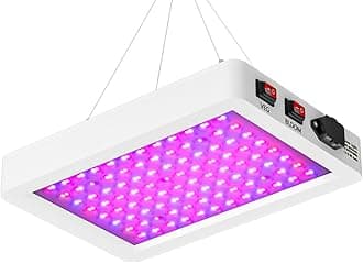 LED Full Spectrum Grow Lamp 300W Indoor Plants Panel Light AC100-277V UV IR Greenhouse Tent Hydroponic Lamps Veg/Bloom Modes Dimmable Red Blue Vegetables Fruit Planting Fill Lighting wtih Hook US Plug