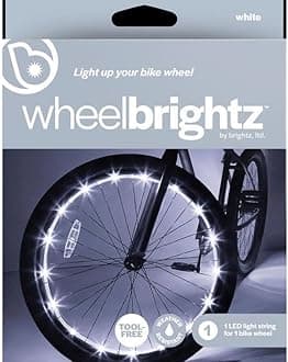 Wheelbrightz LED Bicycle Wheel Lights – Bright, Colorful Light for Bikes – Fits Front or Rear Tire – Weather-Resistant Tube with Battery Pack – for All Ages