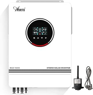 Anern 10200W Solar Hybrid Inverter 48V DC to 220V-240V AC, Off-Grid Pure Sine...