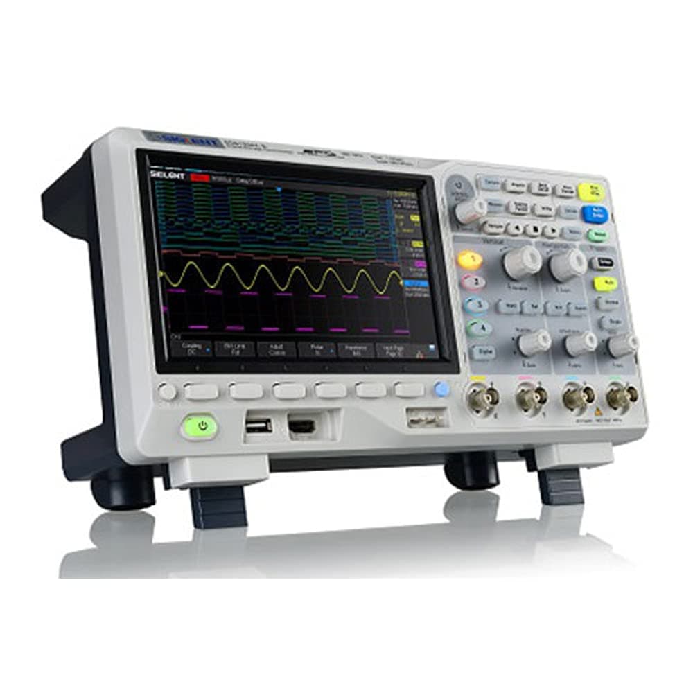 Siglent Technologies SDS1104X-E 100Mhz Digital Oscilloscope 4 Channels Standard Decoder, Grey