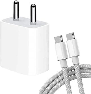 Original Rapid Fast C to C Cable with 20W Adapter Compatible with iPhone | 16/16 Plus / 16 Pro / 16 Pro Max | Adapter and Cable | Nylon Braided Cable | 20Watt