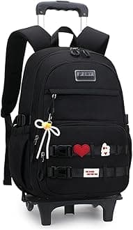 Girls Rolling Backpack Wheeled Backpack for Boys Trolley School Bags Kids Luggage Roller Backpack with Wheels