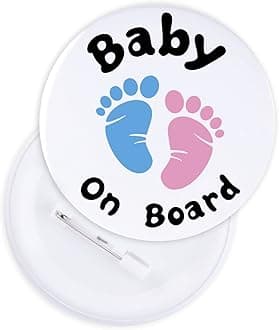 Baby On Board Pin Badge for Girl - Mum To Be Pregnancy Badge - Baby Shower Accessories