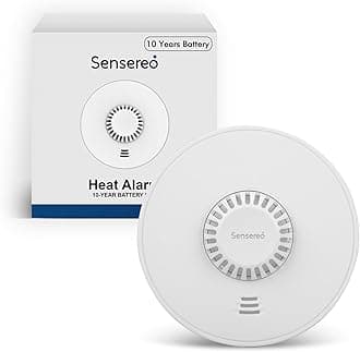 10 Years Standalone Heat Alarm, Heat Detector for homes & office, 10 Years Sealed-Battery with installation package included, Conforms to BS 5446-2:2003 Standard