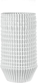 GUSTO White Cupcake Liners [500 Count] - Grease-Proof, Food-Grade Baking Cups - Standard Muffin Liners for Cupcakes, Muffins, Mini Cakes & More - Oven, Microwave, Freezer Safe - Formerly Comfy Package