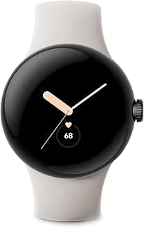 Google Pixel Watch 41mm Smartwatch with WiFi, GPS, BT and Heart Rate Monitor in Bulk Packaging (Black Chalk)
