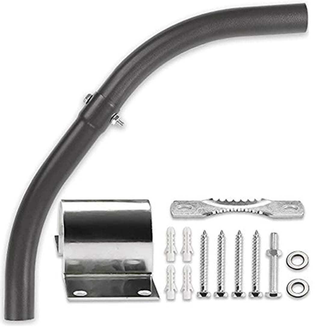 ledmo Mounting Arm for LED Barn Light Adjustable Angle Sturdy Black Aluminum Extension Mounting Pole for Dusk to Dawm Outdoor Security Area Light Yard Lighting