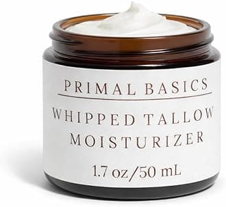 100% Grass Fed Grass Finished Whipped Beef Tallow Moisturizer/Body Balm for Face, Body, Oily, Dry, Sensitive Skin -Contains Vitamins A, D, E, K -USA Made (1.7 oz, Vanilla)
