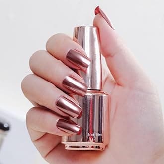 Matte Metallic Acrylic Nail Polish Nail Shine DIY Varnish Manicure Tool, Unpeelable Drawable 18ml (Champaign)