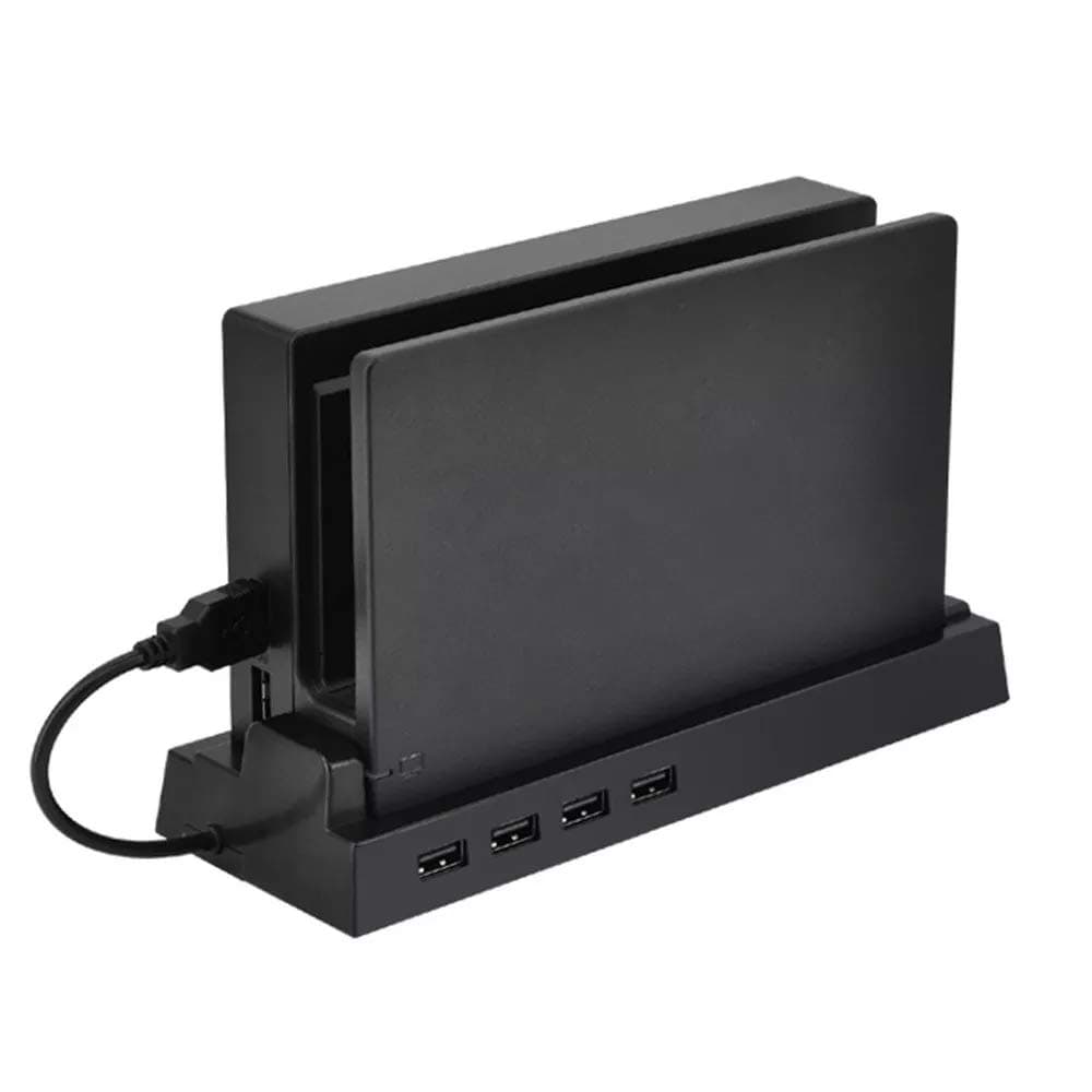 USB Docking Stand for Nintendo Switch Dock, USB 2.0 4 Output Ports for Wired Switch Pro Controller, Keyboard, Joy Con Dock, Switch Gamecube Controller Adapter, Mobile Phone, etc