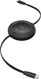 Baseus USB C to USB C Cable, 100W 6.6ft Retractable USB C Fast Charging Cable, 7-Stage Length Preset Retractable Charger Cord for iPhone 16 15 Pro Plus Pro Max, MacBook, iPad Pro, Samsung S24/S23