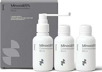 Sons Minoxidil 5% Spray for Men (3x60ml), Clinically Proven Hair Regrowth & Thickening Formula, Anti-Hair Loss Treatment, Stimulates Follicles, Easy to Use Precision Application System, Made in EuropeClimatePartner certified