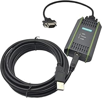 Mifxin Plc Cable For Personal Computer Siemens S7 200/300/400 6Es7 972-0Cb20-0Xa0 Usb-Mpi+ Pc Usb-Ppi, Black