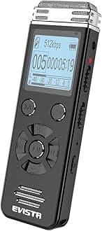 V508 64GB Digital Voice Recorder - Audio Dictaphone Recording Device with Playback - Portable Sound Recorder with Noise Reduction Password for Lectures Meetings