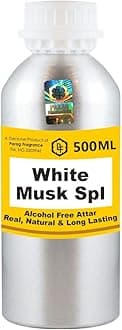 Parag Fragrances White Musk Spl Attar 500ml Wholesale Pack Attar (Alcohol Free, Long Lasting Attar For Men - Women & Religious Use) Worlds Best Attar | Itra | Fragrance Oil | Scent