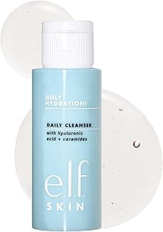 e.l.f. SKIN Holy Hydration! Daily Cleanser Mini, Face Cleanser For Washing Away Excess Oil, Impurities & Makeup, Made With Hyaluronic Acid, Vegan & Cruelty-Free