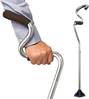 StrongArm Comfort Cane + Lightweight Adjustable Walking Cane + Stabilizes Wrist & Provides Extra Support & Stability + Ergonomic Hand & Forearm Grip