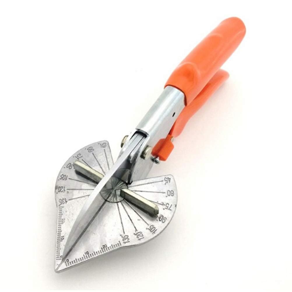 AASONS Multi Meter Shear Cutter, Degree Adjustable Angle Scissors Trim Shears Hand Tools for Cutting Soft Wood, PVC Multi Angle Mitre Gasket Shear Wire Duct Cutter Hand Tools, Orange - Set of 1