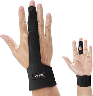 Copper Compression Finger Splint - Medical Grade Aluminum Orthopedic Brace Splints for Straightening Broken Fingers, Injuries, Arthritis, Trigger Finger. Adjustable Knuckle Immobilizer Braces