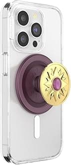 Pop Sockets Round Smartphone Grip, MagSafe Compatible, Adapter Ring Included, Smartphone Holder, Wireless Charging Compatible, Sun Jewel Mauve
