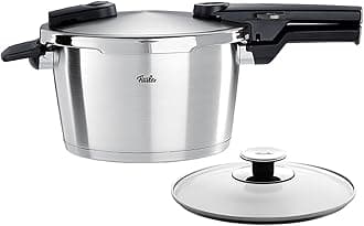 Fissler Vitaquick Premium Pressure Cooker Set, 4.8 Quart and Glass Lid