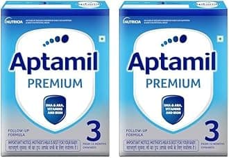 Aptamil Premium Infant Formula Milk Powder for Babies - Stage 3 (12-24 Months) - with Prebiotics and DHA - 400gms - BIB Pack (Pack of 2)