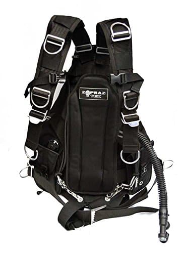Sopras Tek Side Mount System Jacket Black Scuba Diving Tech Dive Sidemount Harness Similar Hollis Apeks WSX Dive Rite X-Tec Scubapro Zeagle BCD Ranger Technical Scuba Diving BC