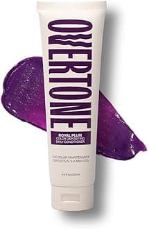 Daily Color Depositing Conditioner - 4.5oz Temporary Coloring Conditioner with Shea Butter & Coconut Oil - Refresh Color & Prevent Fading- Vegan & Cruelty-Free, Purple for Brown is Royal Plum