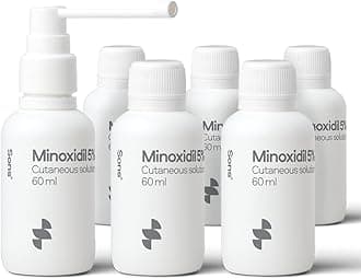 Sons Minoxidil 5% Cutaneous Solution - Hair Regrowth & Thickener Formula - For Hair Loss & Thinning in Men - Reactivates Shrunken Follicles - Precision Application System - 6 Month Supply