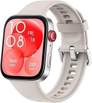 Watch FIT 3, 1.82" AMOLED Display, Ultra-Slim Design, All-Round Fitness Management, Comprehensive Health Management, Durable Battery Life, Compatible with iOS & Android, (White)