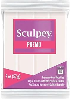 Sculpey Polyform Premo Sculpey Polymer Clay (2 Ounces, White Translucent) PE02 5527.