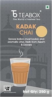 Premium Fresh Kadak Chai Vacuum Sealed Pack | Sourced From The Estates Of Assam & Dooars | Strong and Premium Chai Black Tea 250G/8.8oz
