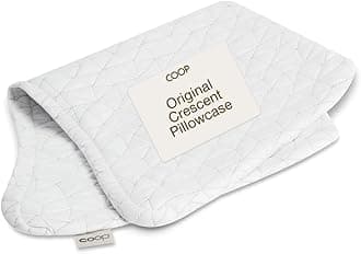 Original Crescent Pillowcase, Queen Size Pillow Cover for Memory Foam Pillows, Ultra Soft, Wrinkle-Resistant & Breathable Cases with Zipper, Lulltra Fabric Shell for Bed Pillow
