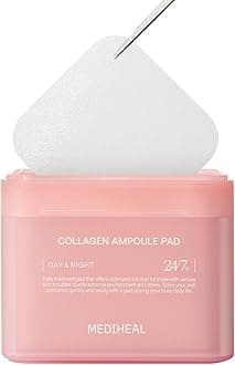 Toner Pads – Collagen Hydrating & Firming Pads for Face with 98% Low-Molecular Collagen, Plumping Elasticity Care – Vegan Moisturizing Fabric, Korean Skin Care, 100 Pads
