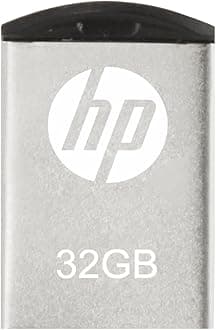 HP USB Flash Drive 32GB USB 2.0 Super Mini Metal Shockproof Splashproof Dustproof Flash Drive v222w HPFD222W-32