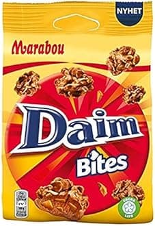 Marabou Daim Bites 145g (Set of Ten) Milk Chocolate with Almond Brittle and cornflakes