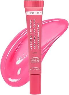 Tinted Lip Balm - Marshmallow Pink | 1% Vitamin E, 2% Squalane & Peptides | Brightening Lip Balm for Dark Lips | 24h Moisturization & Hydration for Dry & Chapped Lips - 10 g