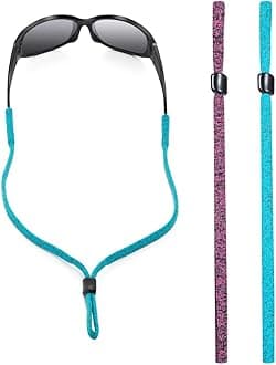 SHINKODA Adjustable Sunglasses Strap/Lanyard Sports Glasses Retainer for Men Women and Kids Color Combos Pack of 2