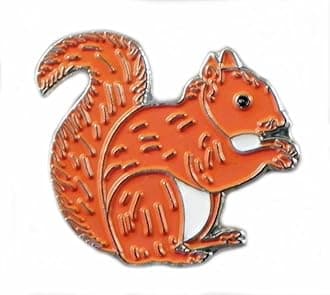 Metal Enamel Pin Badge Countryside Red Squirrel