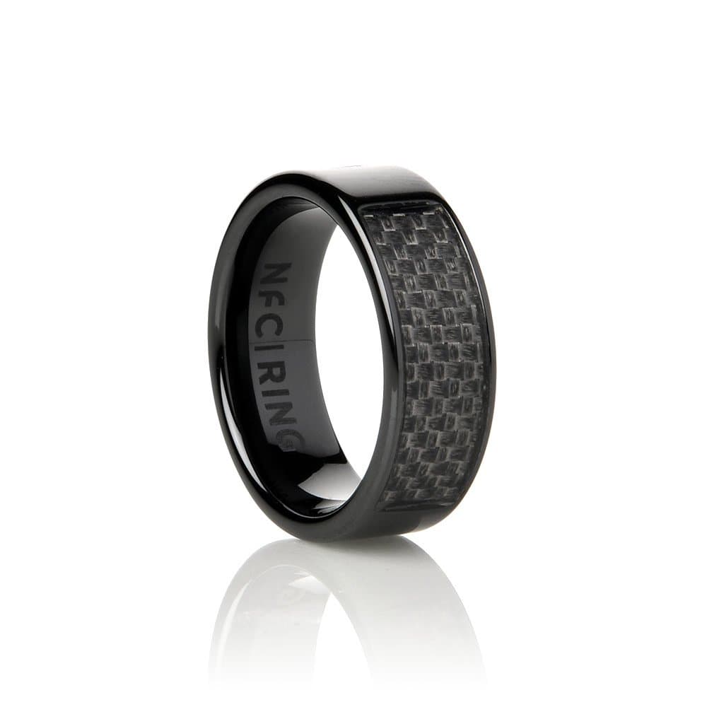 NFC Ring® Unisex Ceramic Programmable Smart Ring Eclipse