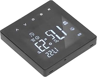 Digital Thermostat AC90 to 240V LCD Display Programmable Thermostats Smart Touch Screen Floor Water Heating Boiler Controller Black (K2MRH3A WIFI)
