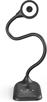 Visualiser, USB Document Camera for Teaching, PC Camera for Classroom with Auto Focus, MIC, LED Light, Image Invert, Fold, for Mac OS, Windows, Chromebook, for Distance Learning, Online Art