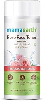 Rose Water Face Toner with Witch Hazel & Rose Water for Pore Tightening - 200ml