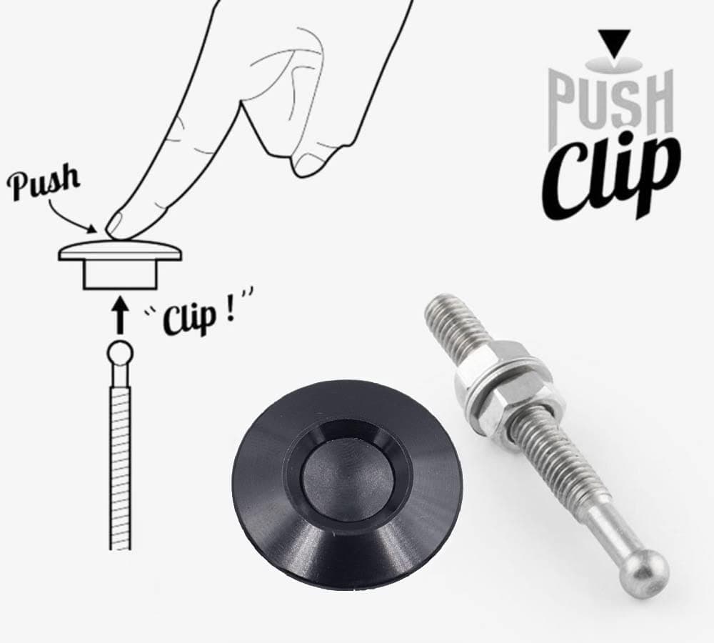 2Pack Quick Release Latch Lock Clip Push Button Bonnet Kit 1.5in/38mm Diameter Universal Aluminum Alloy Quick Latch Lock for Bumper License Plate Hood or Various DIY(2Pack Plus)