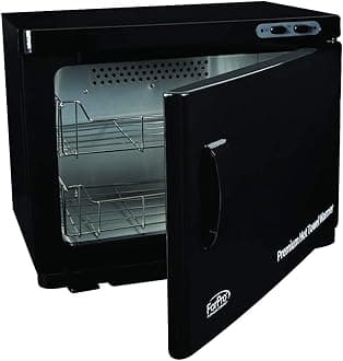 Premium Hot Towel Warmer, 23L Extra Large Capacity, Two Stainless Steel Racks, Black