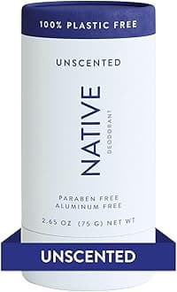 Native Plastic Free Deodorant Contains Naturally Derived Ingredients, 72 Hour Odor Control | Deodorant for Women and Men, Aluminum Free with Baking Soda, Coconut Oil and Shea Butter | Unscented