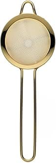 M37025GD Cocktail Strainer, Golde Plated, Stainless Steel, Gold